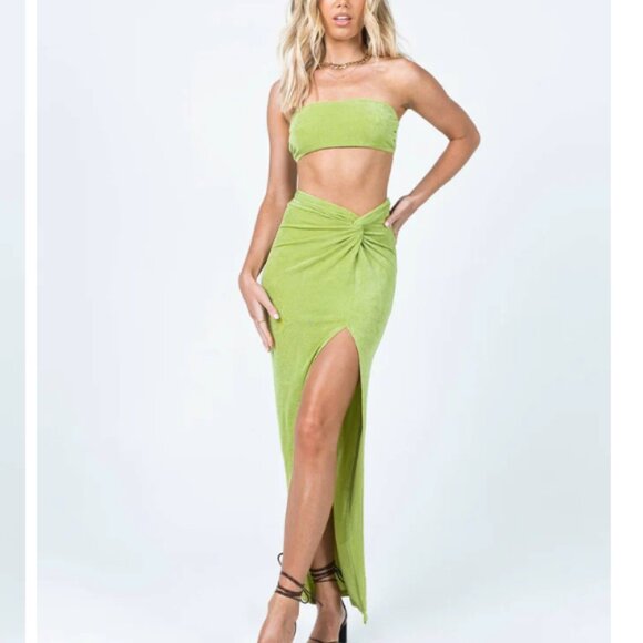 Princess Polly Karley Twist Set Green Size 0 - Picture 1 of 7